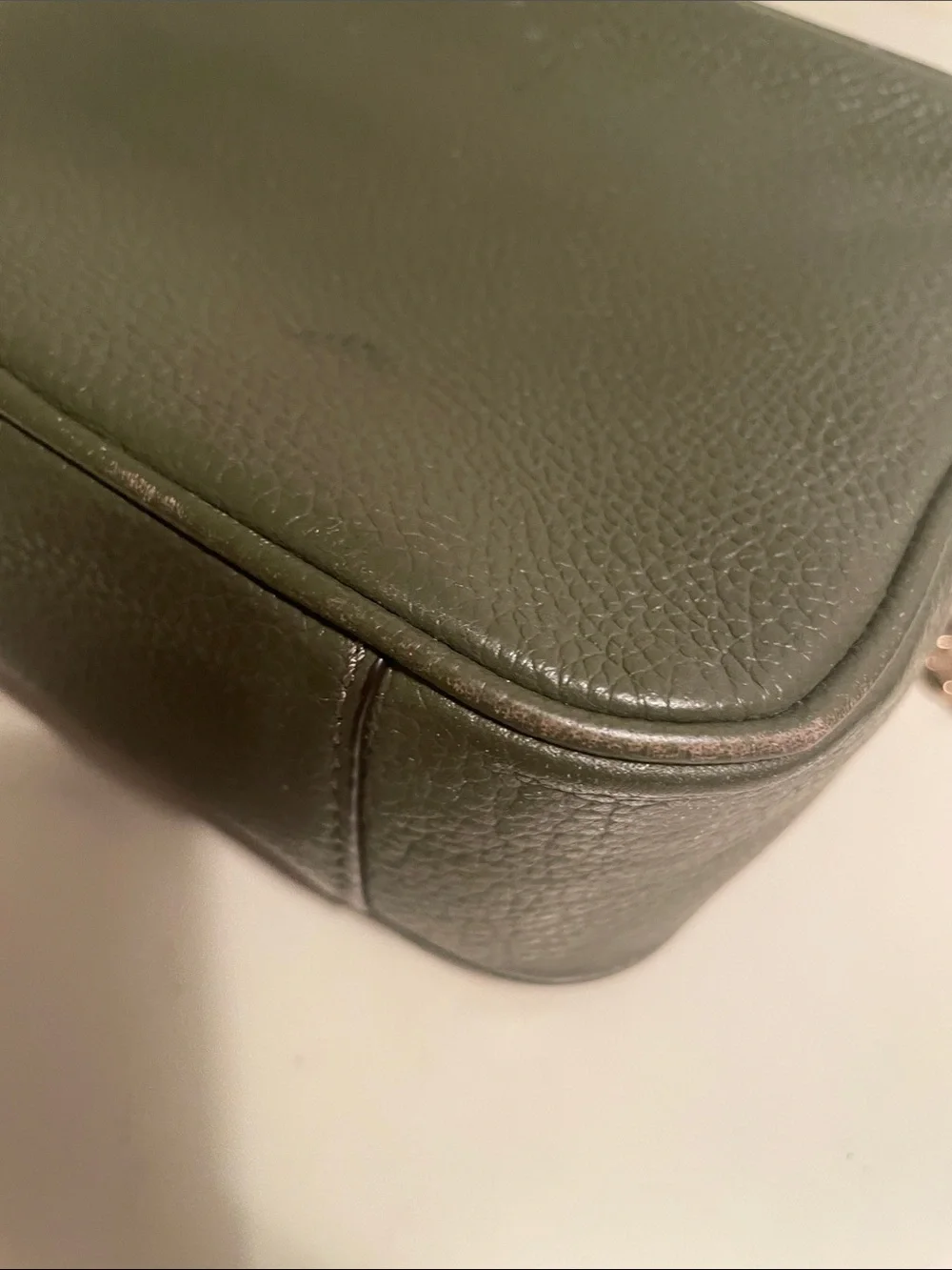 Michael Kors Shoulder bag camera Ginny MD Leather Green Plain 32FGGNM8L Used